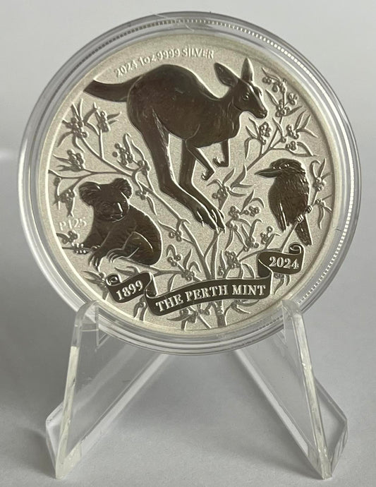 2024 Australia 1 oz Silver Perth Mint's 125th Anniversary BU in Capsule