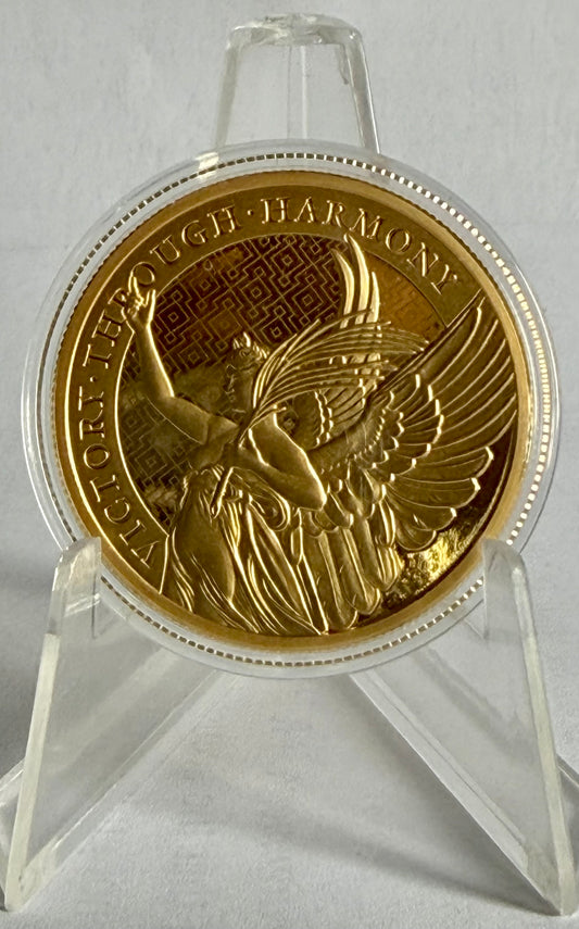 2021 St. Helena Queen's Virtues Victory 1 oz Gold Coin BU in Capsule