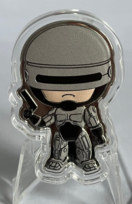 2024 Fiji 1 oz Silver Robocop Shaped Colorized Coin in Mint-Sealed Packaging