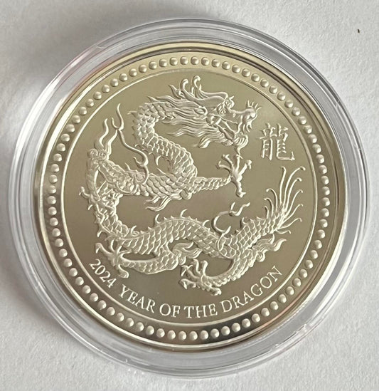 2024 Silver 1 oz Samoa Year of the Dragon BU Coin
