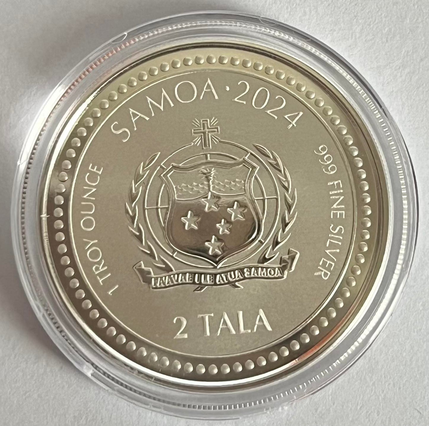 2024 Silver 1 oz Samoa Year of the Dragon BU Coin