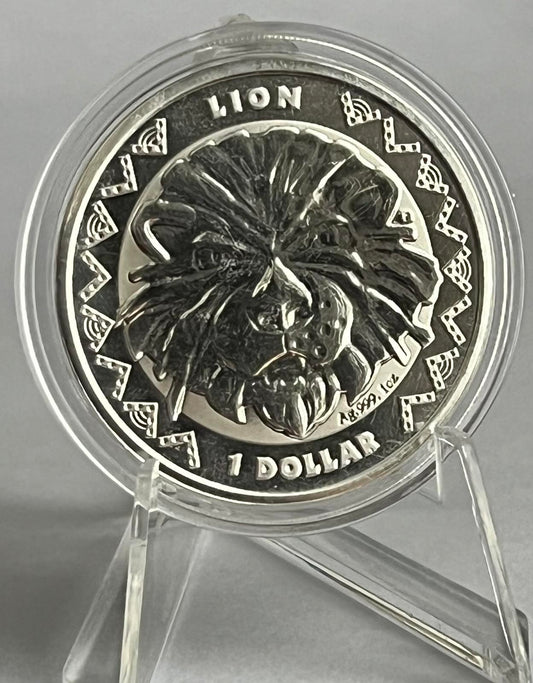 2022 Sierra Leone Big Five: Lion 1 oz Silver Coin BU in Capsule