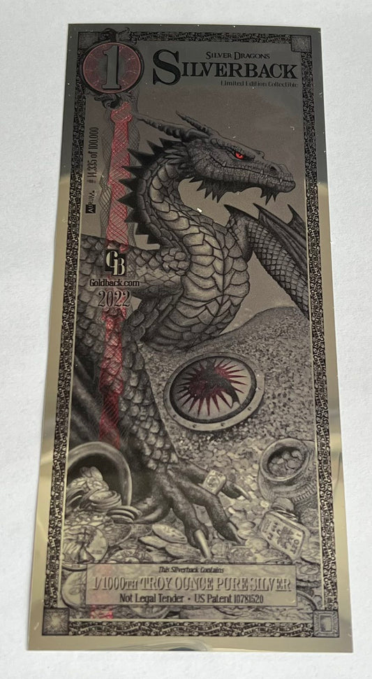 1 Dragon Silverback Silver Note