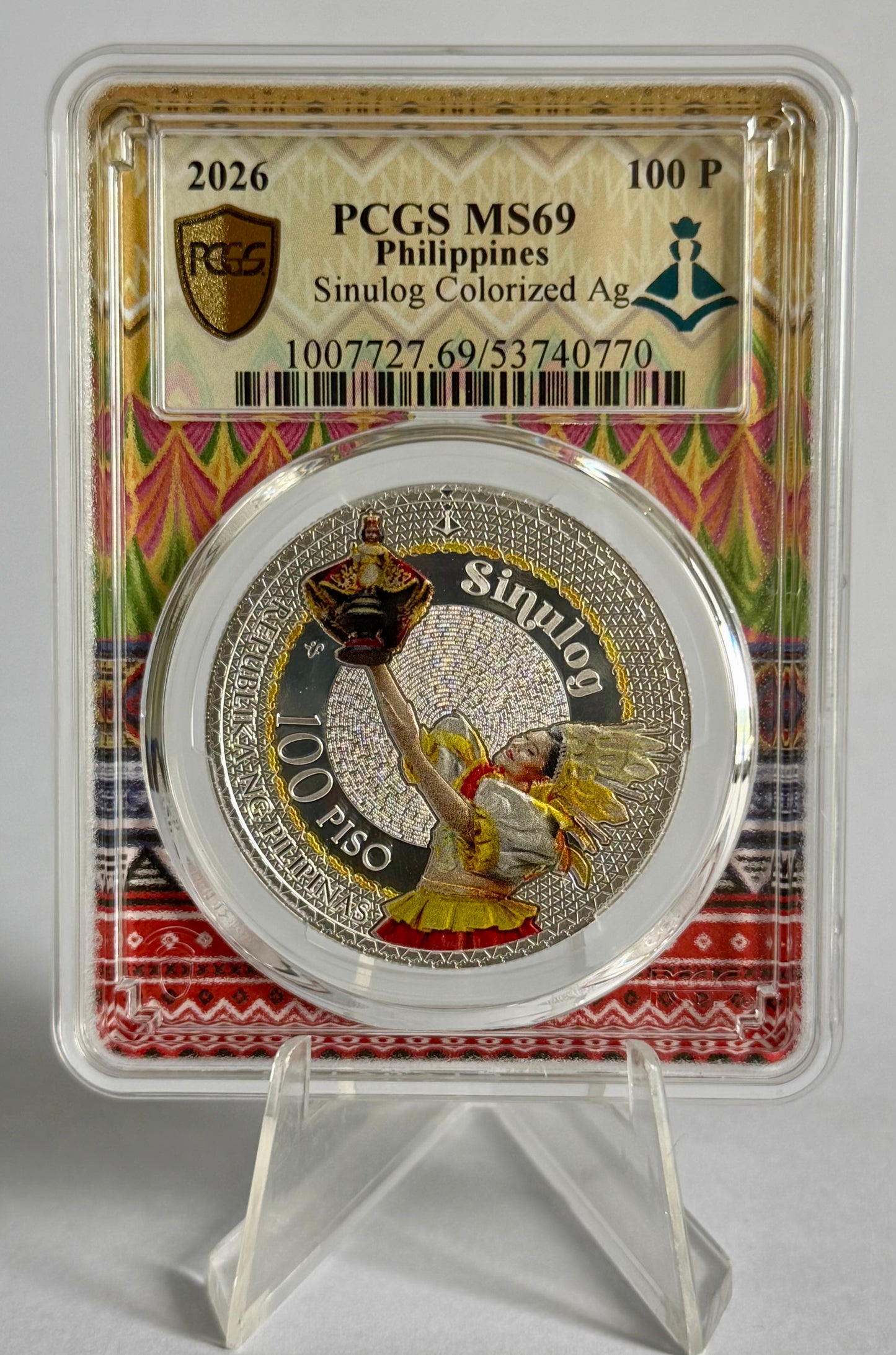 2026 Philippines Sinulog 1 oz Colorized Silver Coin PCGS MS69