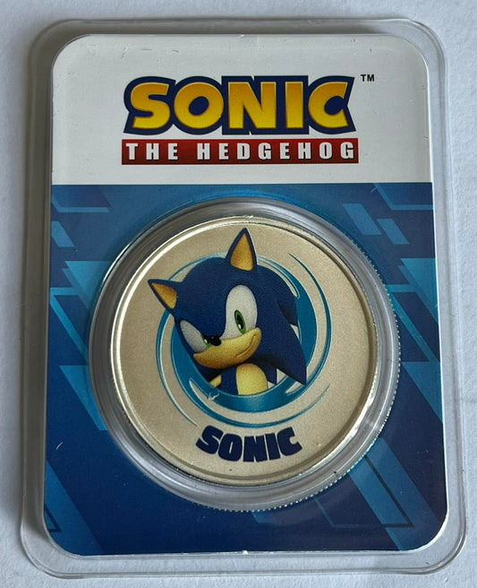 Sonic the Hedgehog 1 oz Colorized Silver Round in TEP