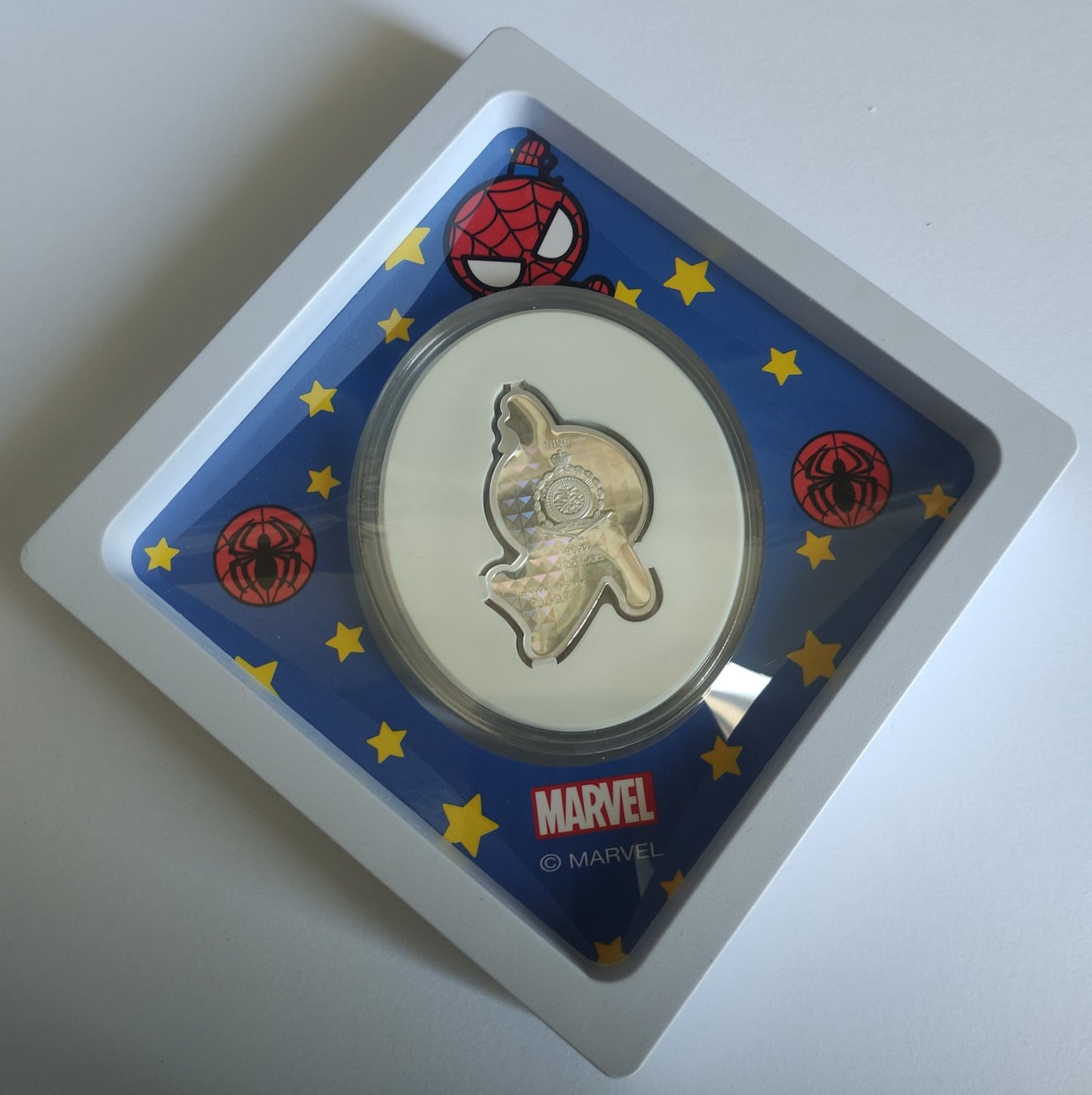 Kawaii Spiderman 1 oz Silver Proof Coin in Capsule with Case, Box, and COA