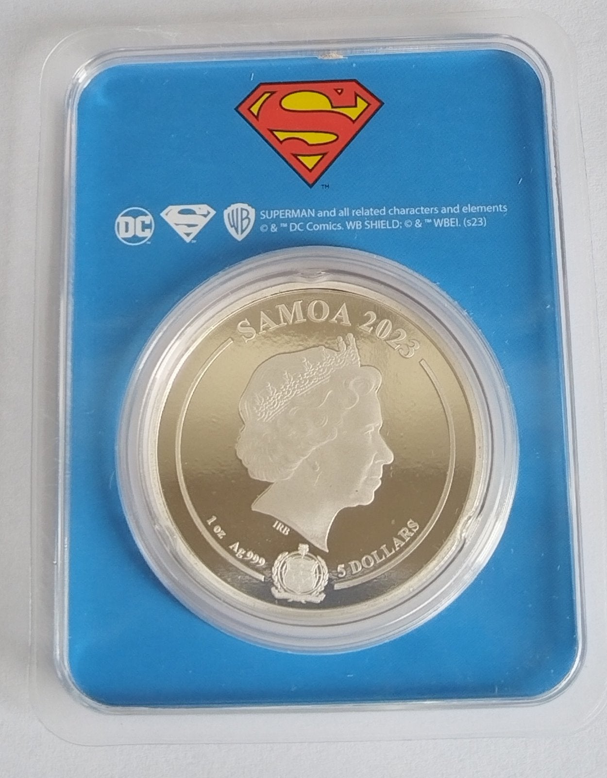2023 Samoa DC Comics: Superman 1 oz Colorized Silver Coin in TEP