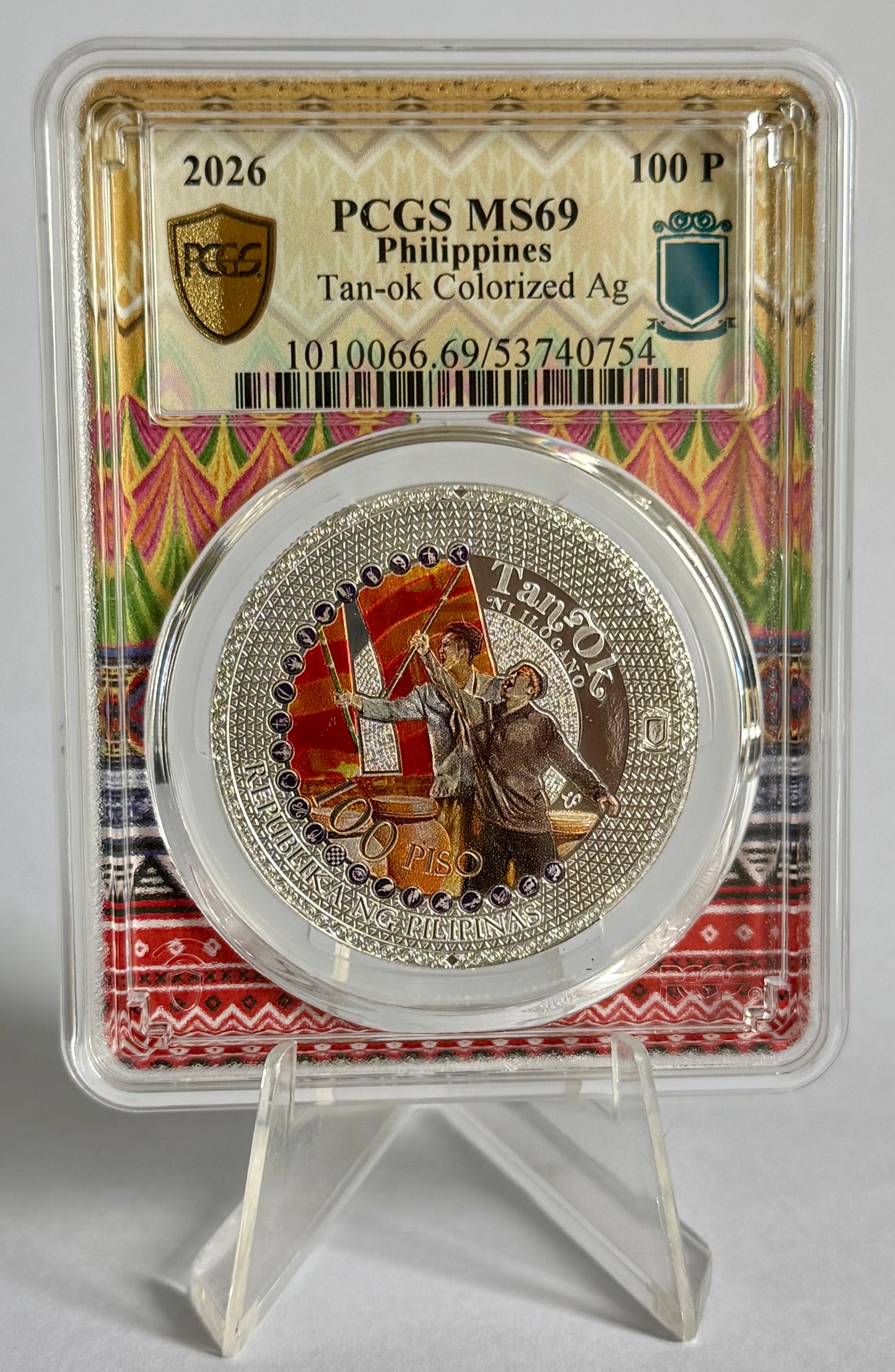 2026 Philippines Tan-ok 1 oz Colorized Silver Coin PCGS MS69