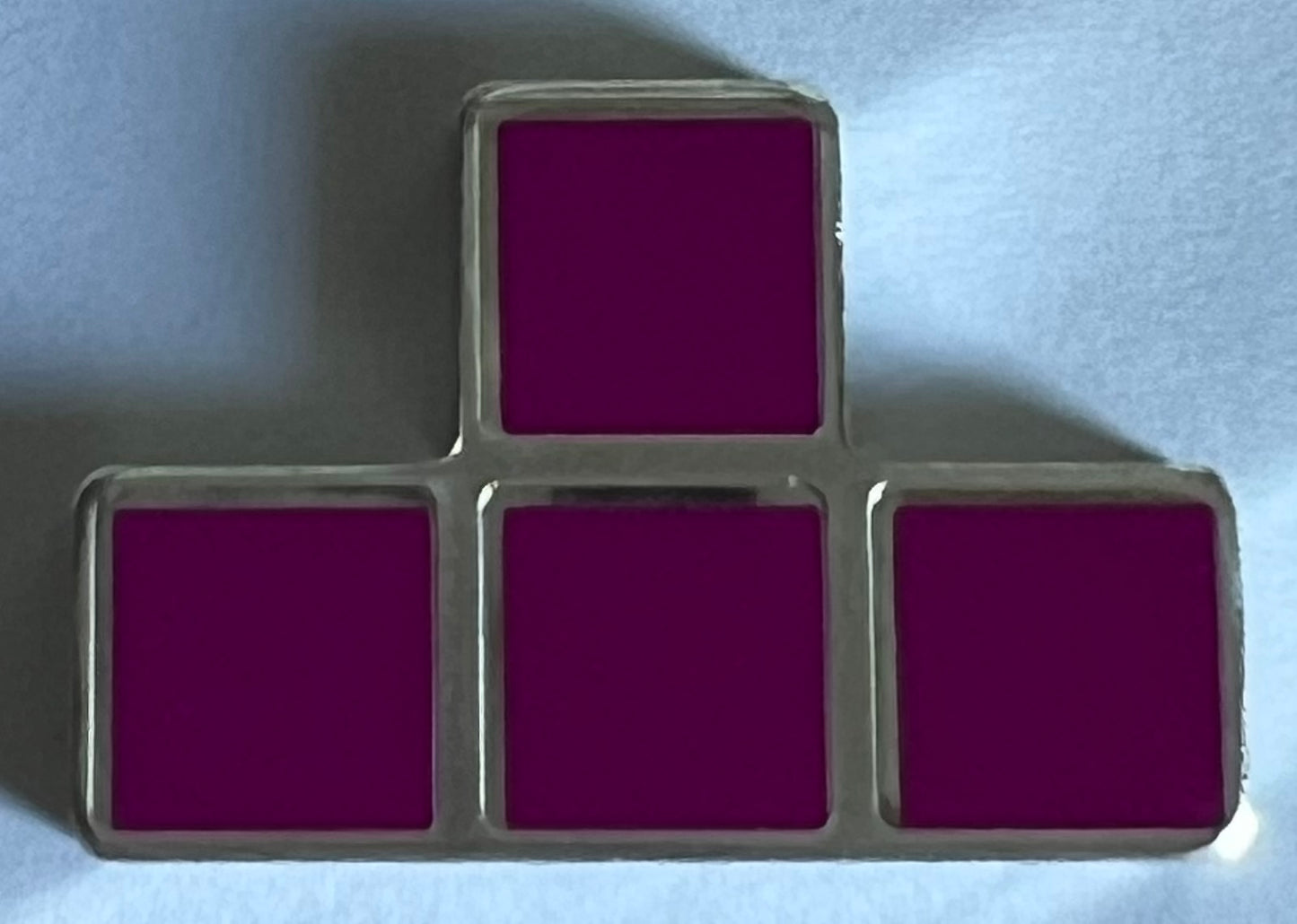 2023 Tetris™ Niue 1 oz Silver T-Tetrimino Block (Purple)
