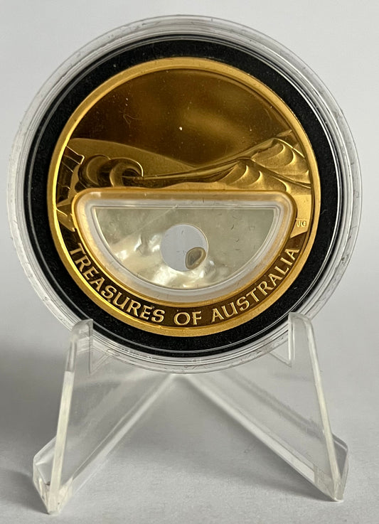 2011 Australia Treasures of Australia 1 oz Gold Coin (with pearl) in Capsule