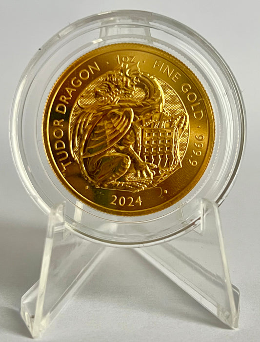 2024 Great Britain The Royal Tudor Beasts Tudor Dragon 1 oz Gold Coin BU in Capsule