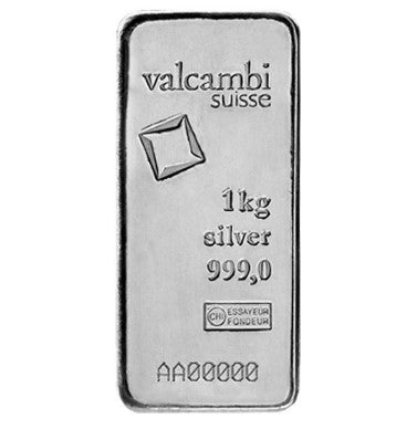 1 Kilo Valcambi Cast 999 Silver Bar