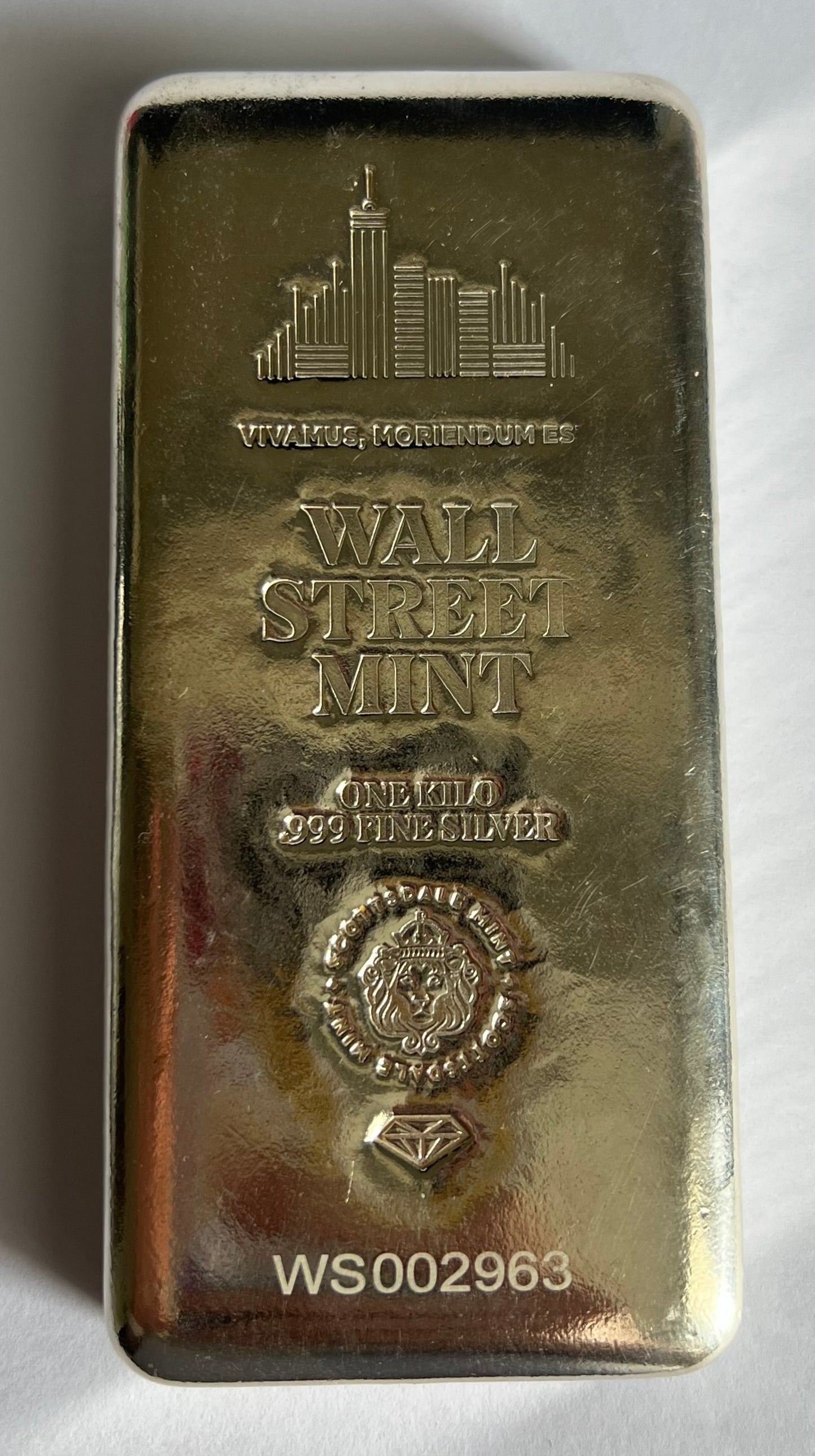 1kg Wall Street Mint Silver Bar
