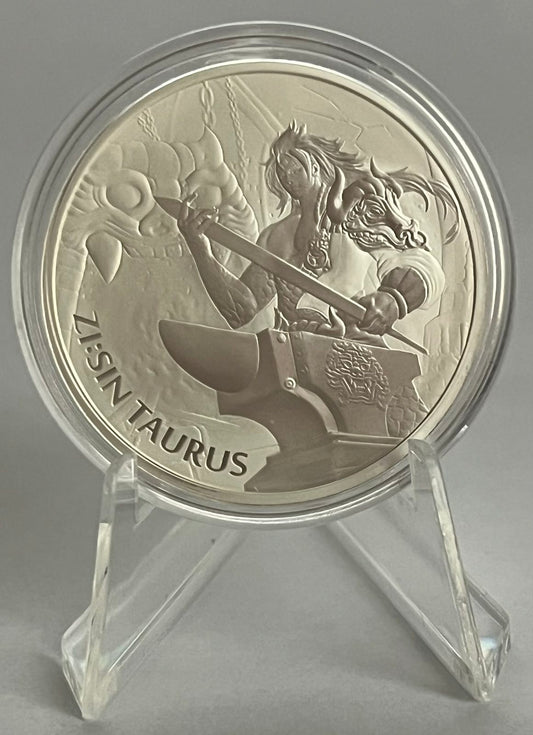 2021 South Korea ZI:SIN Taurus 1 oz Silver Coin BU in Capsule