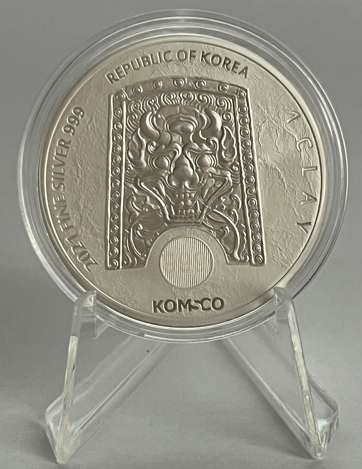 2021 South Korea ZI:SIN Taurus 1 oz Silver Coin BU in Capsule