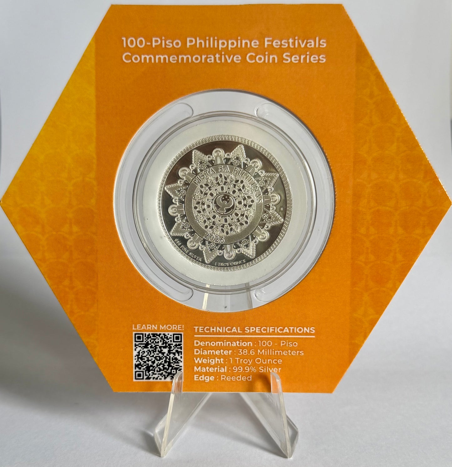 2026 Philippines Sinulog 1 oz Colorized Silver Coin in Capsule