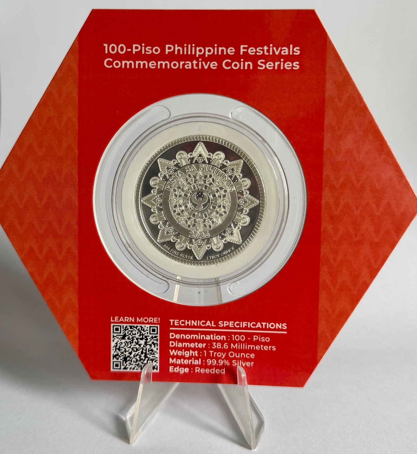 2026 Philippines T'nalak 1 oz Colorized Silver Coin in Capsule