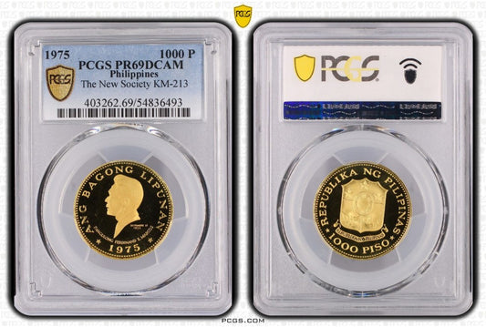 1975 1000 P The New Society 10g 90% Gold Proof PCGS PR69