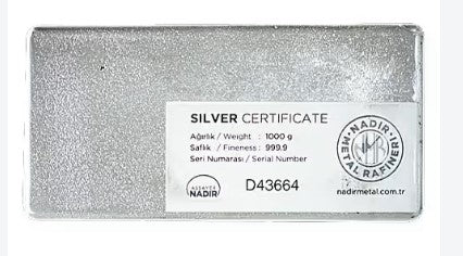 1kg Nadir Refinery Silver Bar