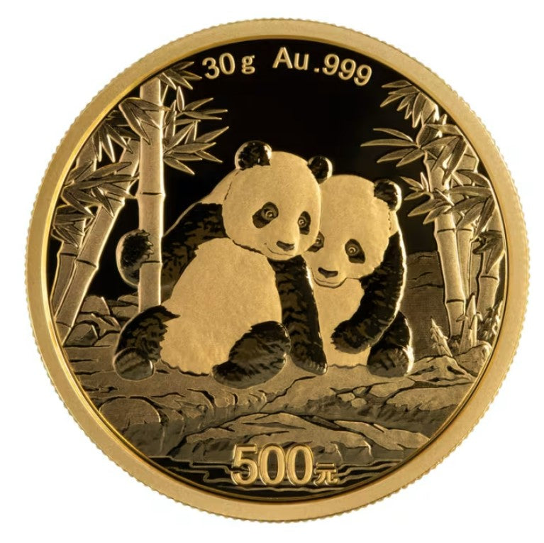 2026 China Panda 30g Gold Coin BU in Mint-Sealed Packaging