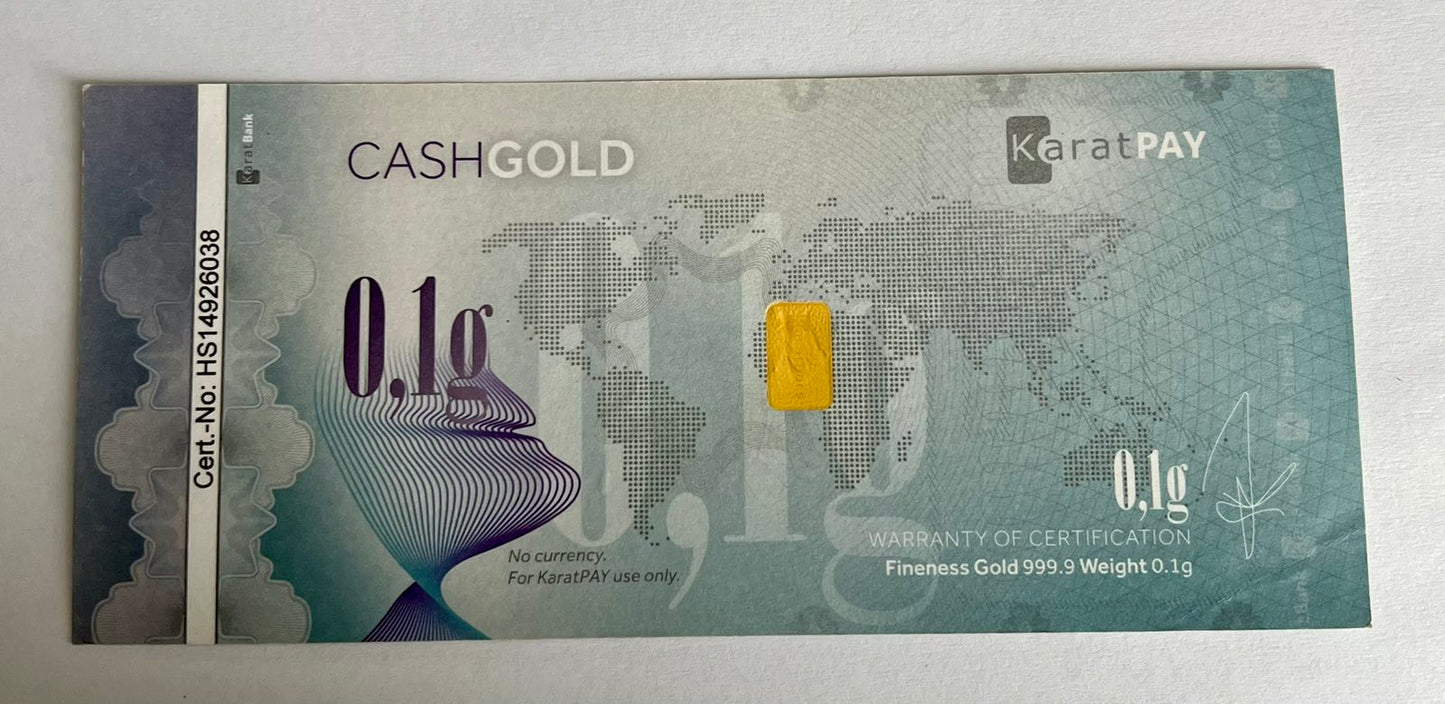 Cash Gold 0.10 gram (999.9)