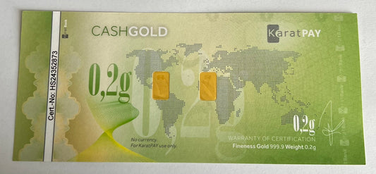 Karatpay .2 gram (999.9) Cashgold