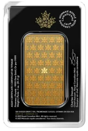 Royal Canadian Mint (RCM) - 1 oz Gold Bar