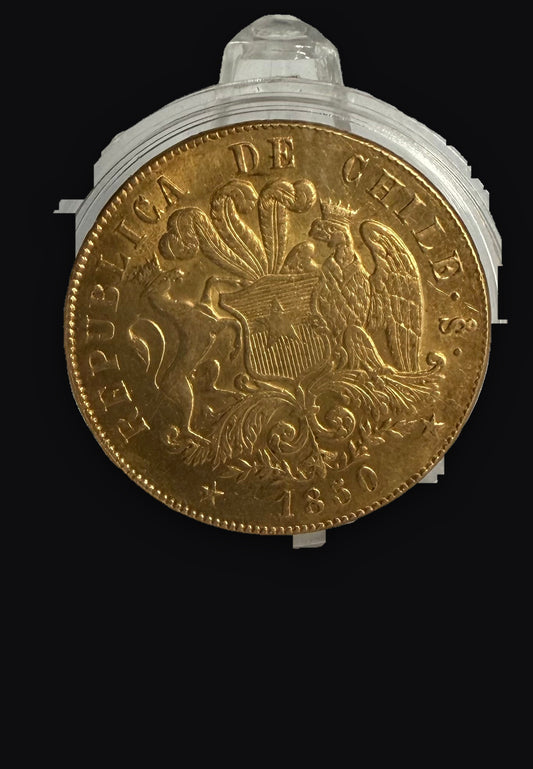 Republic of Chile 8 Escudos 27g Gold Coin