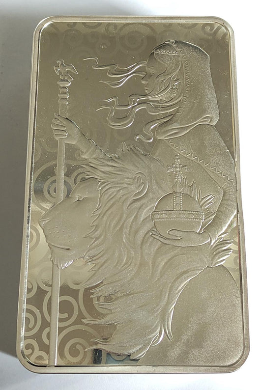 2021 Great Britain The Great Engravers Collection: Una and the Lion 100 oz Silver Bar in Box