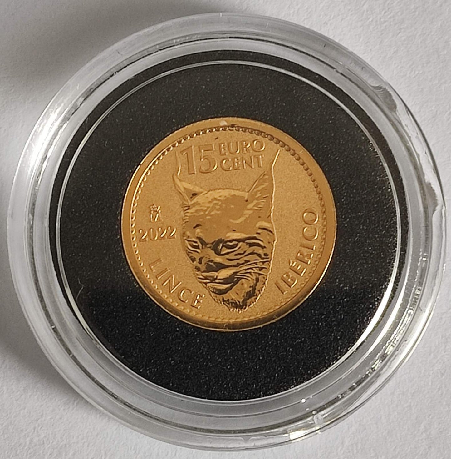 2022 Spain Iberian Lynx Doubloon 1/10 oz Reverse Proof in Capsule