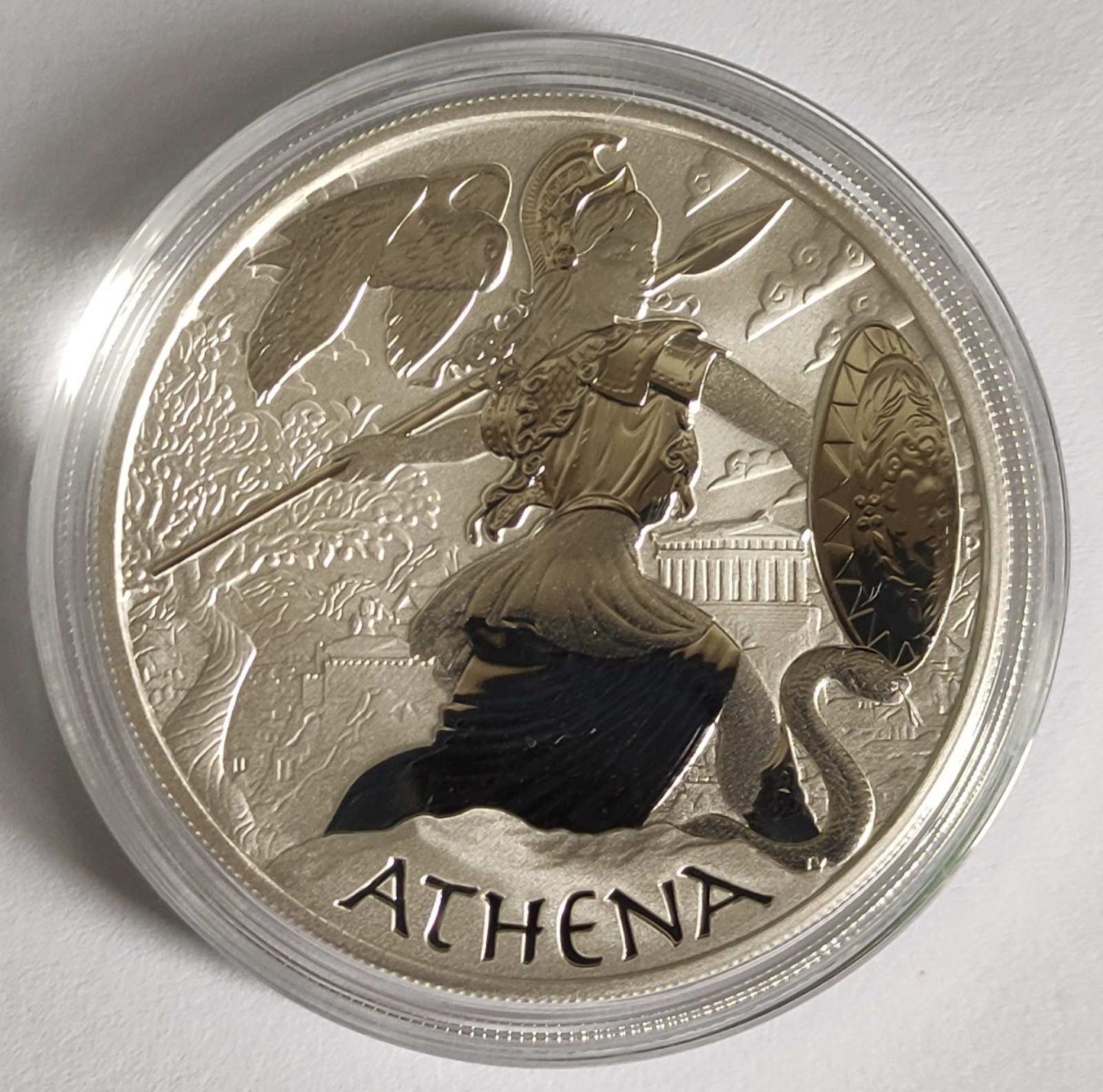 2022 Tuvalu Gods of Olympus: Athena 1 oz Silver Coin BU in Capsule