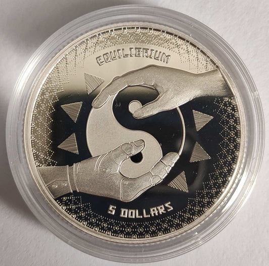 2020 Tokelau Equilibrium 1 oz Prooflike Silver Coin in Capsule