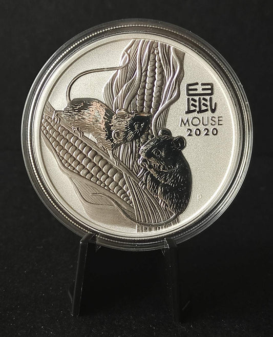 2020 Australia Lunar Mouse (Series III) 1 oz Silver Coin BU in Capsule
