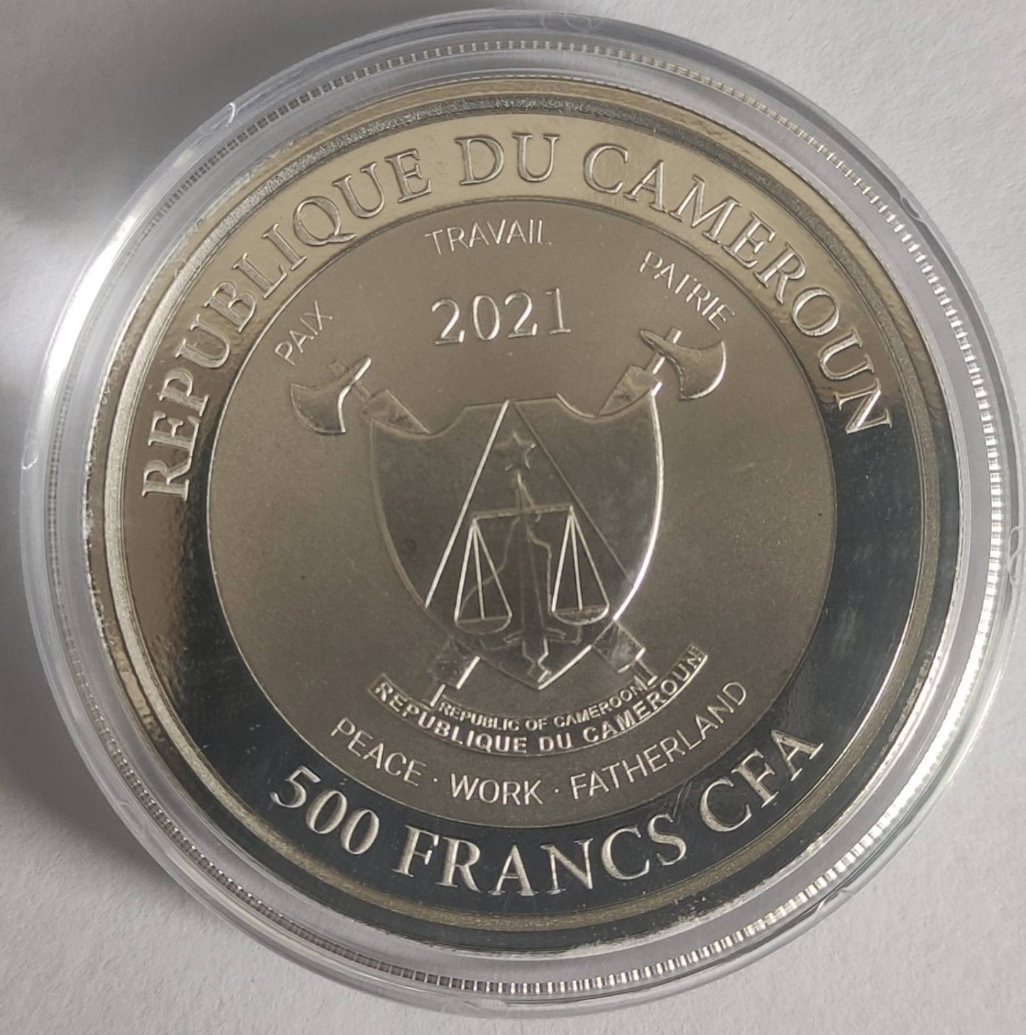 2021 Cameroon Mandrill 1 oz Silver Coin BU in Capsule