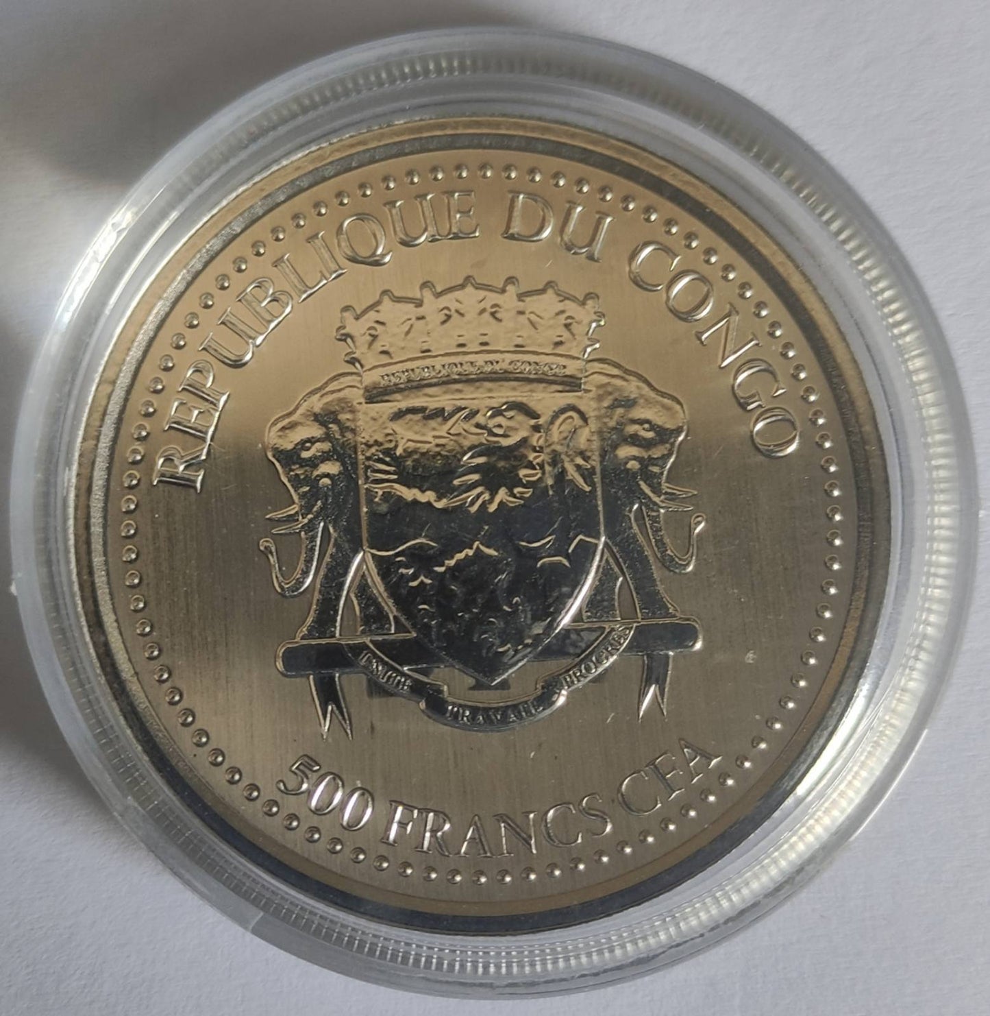 2021 Republic of Congo Silverback Gorilla 1 oz Prooflike Silver Coin in Capsule