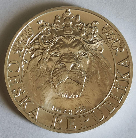 2022 Niue Czech Lion 1 oz Silver Coin BU in Capsule