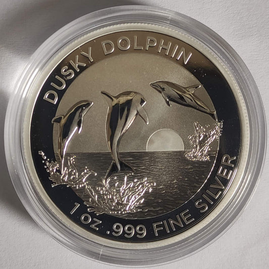 2022 Australia Dusky Dolphin 1 oz Silver Coin BU in Capsule