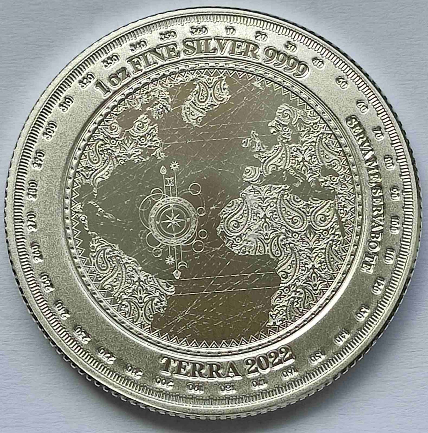 2022 Tokelau Terra 1 oz Silver Coin BU in Capsule