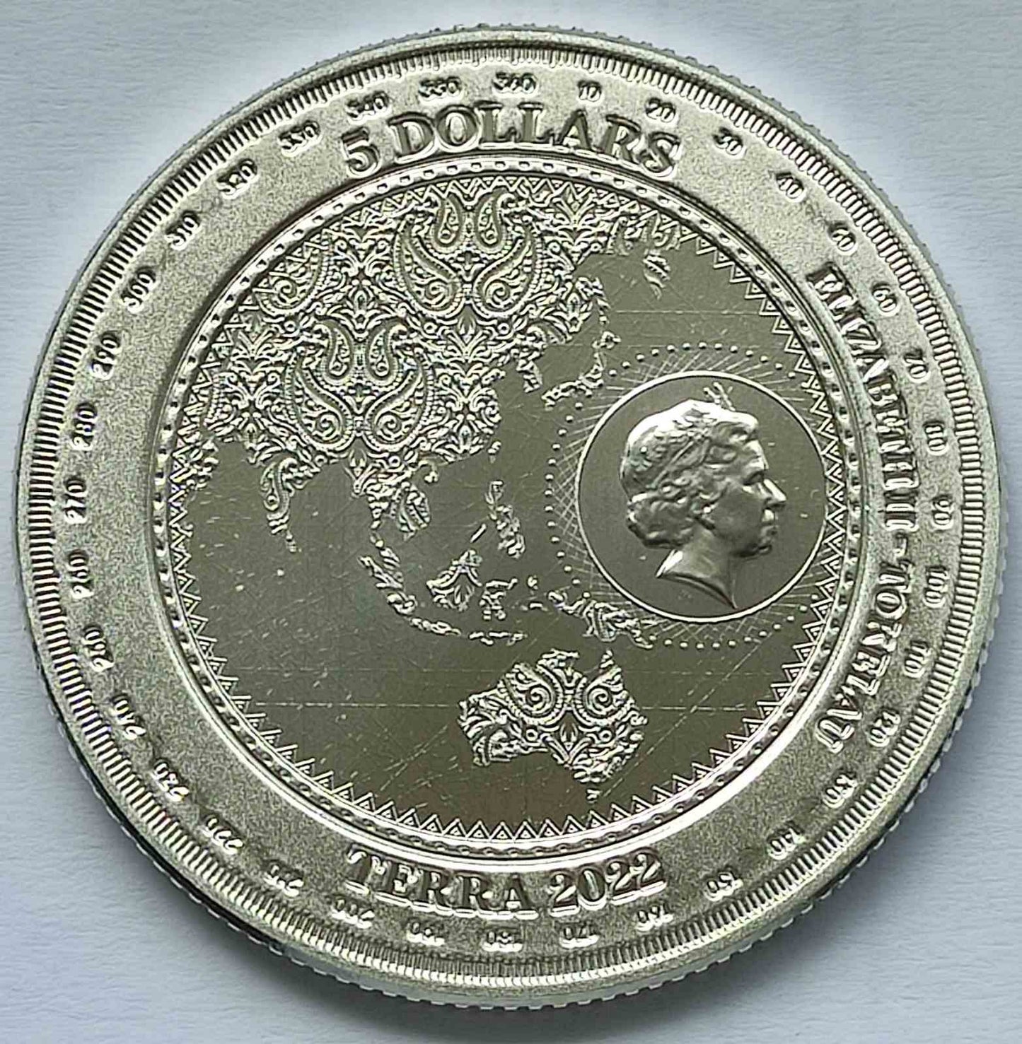 2022 Tokelau Terra 1 oz Silver Coin BU in Capsule