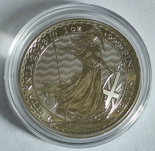 2023 Great Britain Britannia (King Charles) 1 oz Silver Coin in Capsule