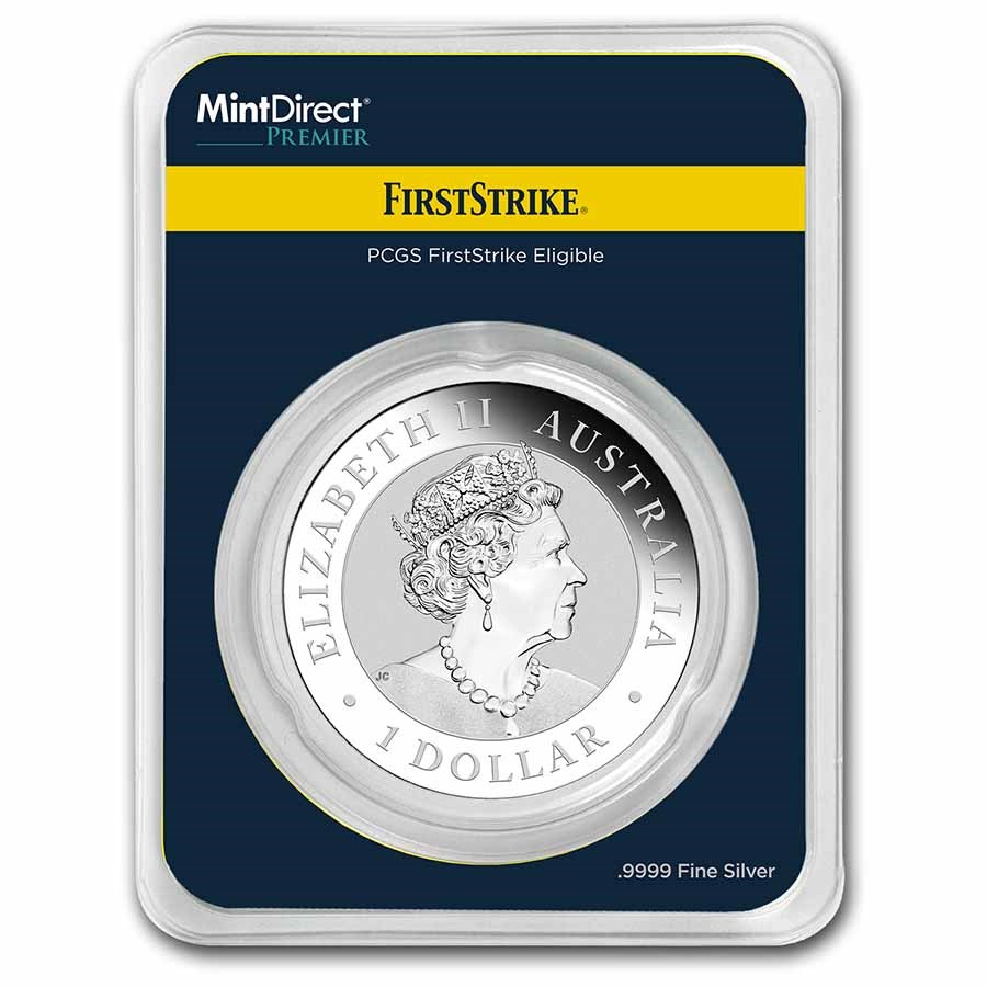 2023 Australia Kookaburra 1 oz Silver Coin in MintDirect Premier Packaging + PCGS FirstStrike Eligible