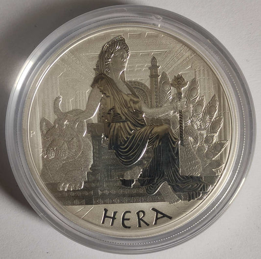 2022 Tuvalu Gods of Olympus: Hera 1 oz Silver Coin BU in Capsule