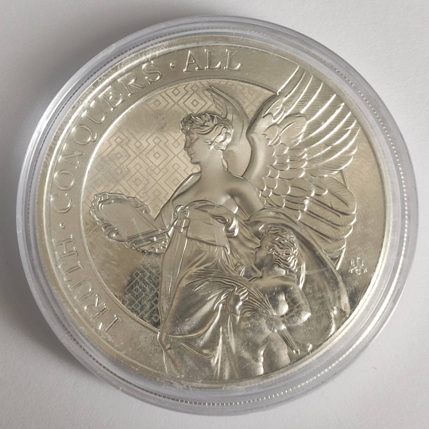 2022 St. Helena Queen's Virtues Truth 5 oz Silver Coin BU in Capsule