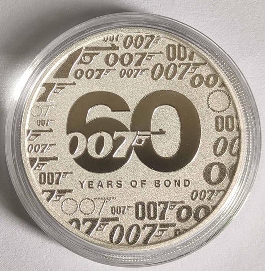 2022 60 Years of James Bond 007 1 oz Silver Coin BU in Capsule