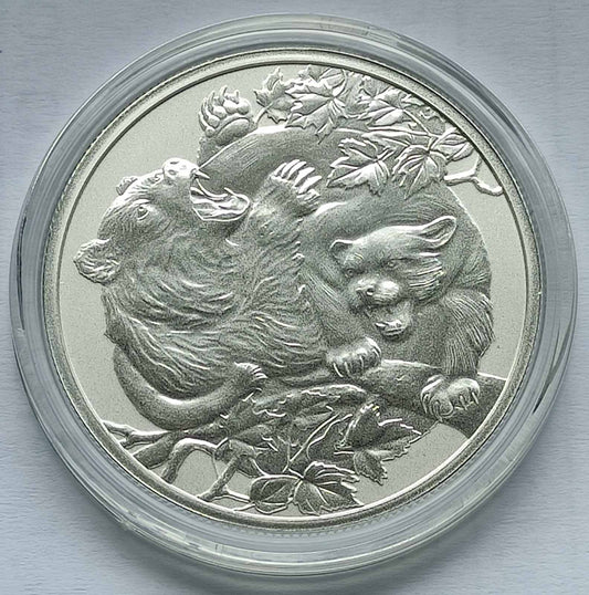 2022 Niue Apex Predators: Cougar v. Bear 1 oz Silver Coin BU in Capsule