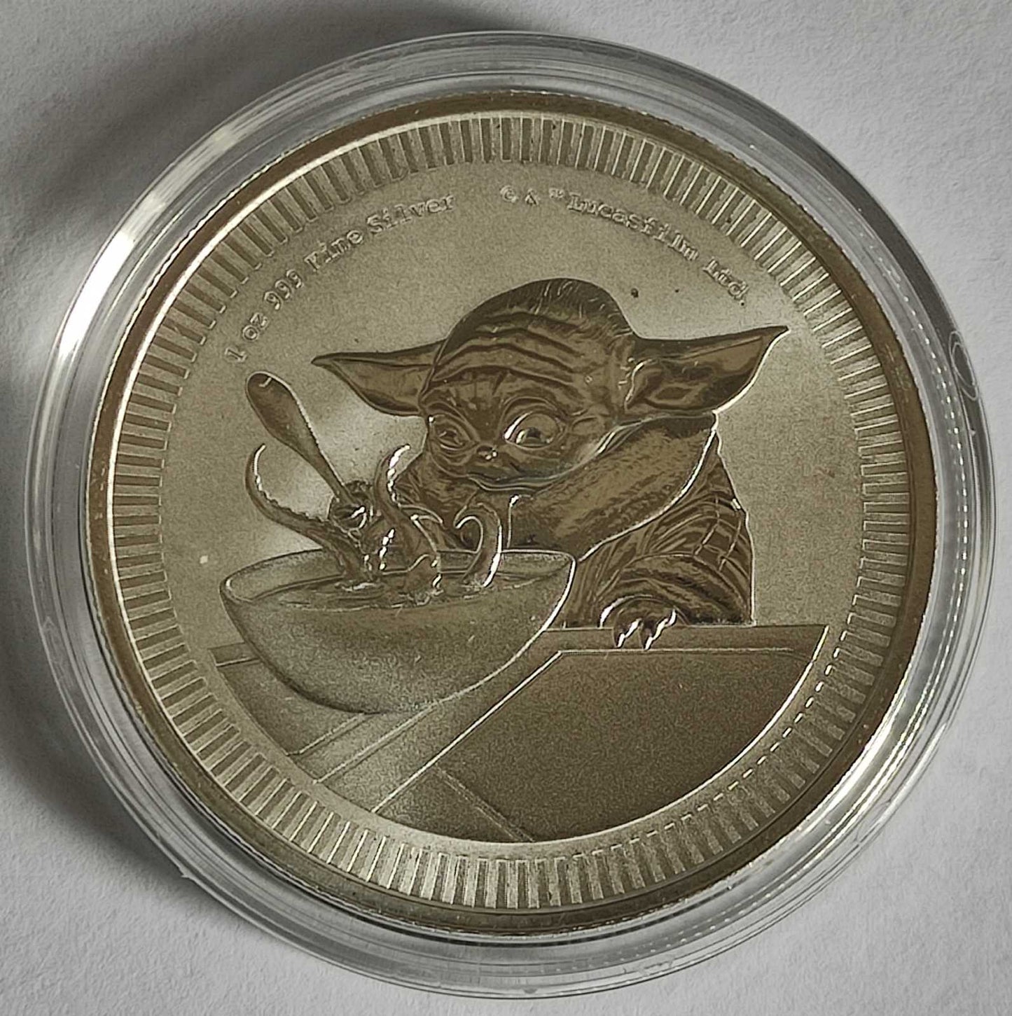 2022 Niue Star Wars: Grogu "Baby Yoda" 1 oz Silver Coin BU in Capsule
