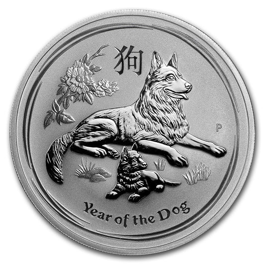 2018 Australia Lunar Dog (Series II) 1 oz Silver Coin BU in Capsule