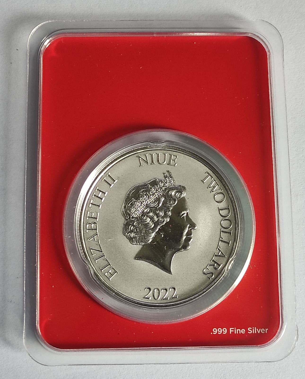 2022 Niue Donald Duck Christmas 1 oz Silver Coin BU in Holiday Tamper-Evident Packaging