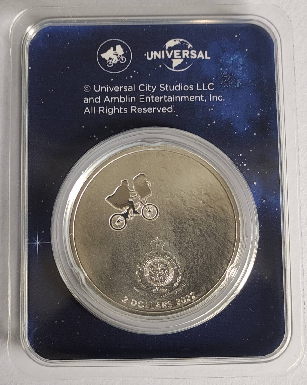 2022 Niue E.T. 40th Anniversary 1 oz Colorized Silver Coin in Tamper-Evident Packaging