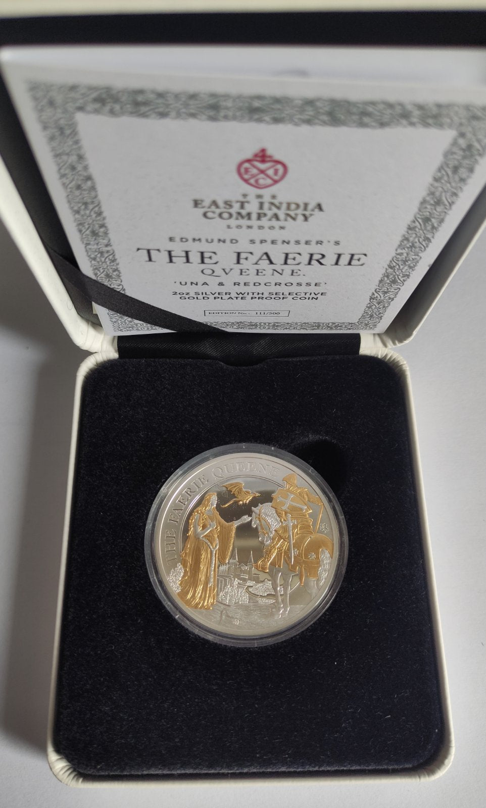 2022 Faerie Queen 2 oz Proof (Gold-Plated) in Capsule with Case and COA